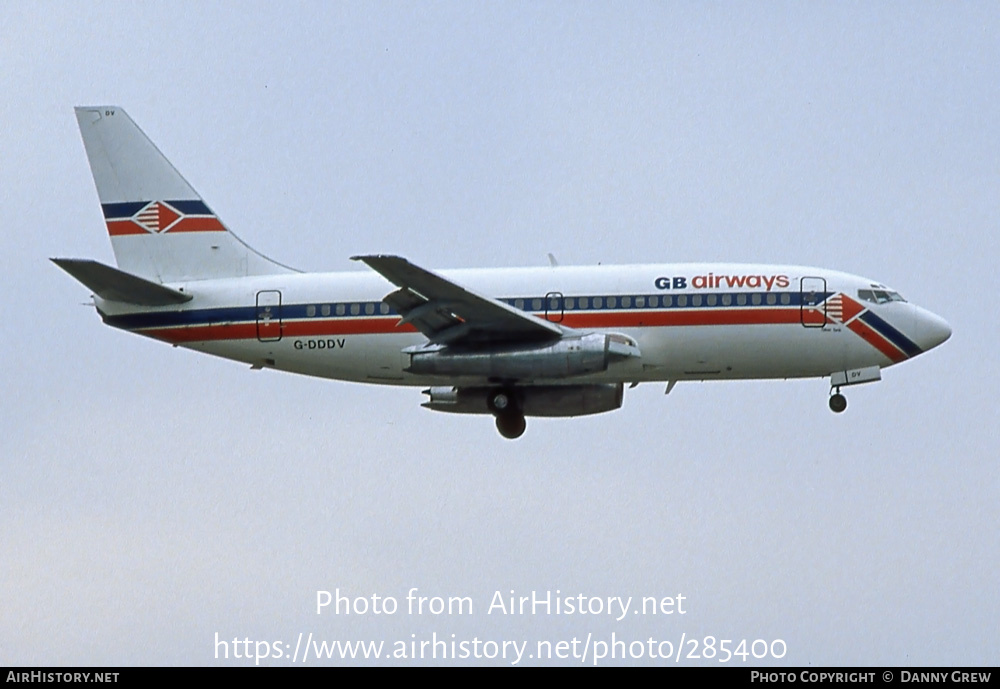 Aircraft Photo of G-DDDV | Boeing 737-2S3/Adv | GB Airways | AirHistory.net #285400