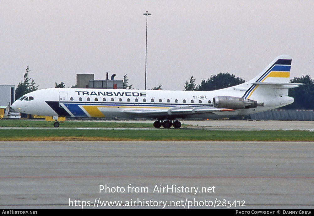 Aircraft Photo of SE-DHA | Sud SE-210 Caravelle 10B3 Super B | Transwede Airways | AirHistory.net #285412