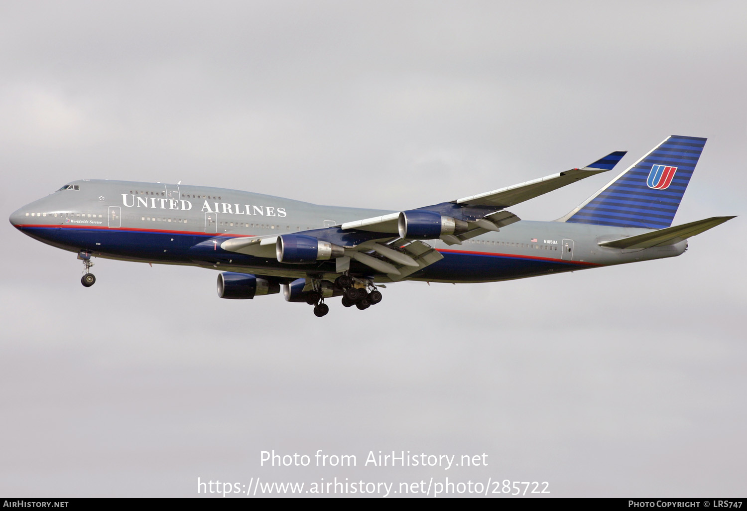 Aircraft Photo of N105UA | Boeing 747-451 | United Airlines | AirHistory.net #285722