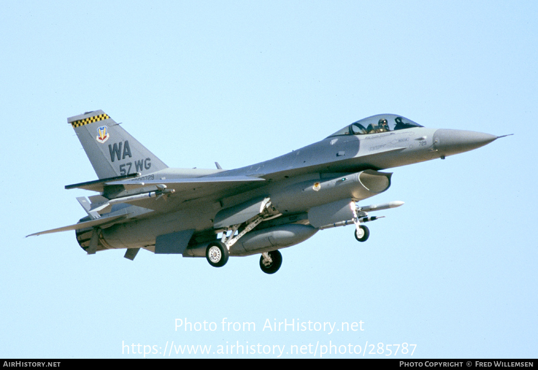 Aircraft Photo of 90-0729 / AF900729 | General Dynamics F-16CG Fighting Falcon | USA - Air Force | AirHistory.net #285787