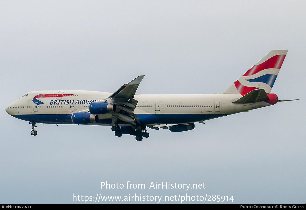 Aircraft Photo of G-BYGF | Boeing 747-436 | British Airways | AirHistory.net #285914