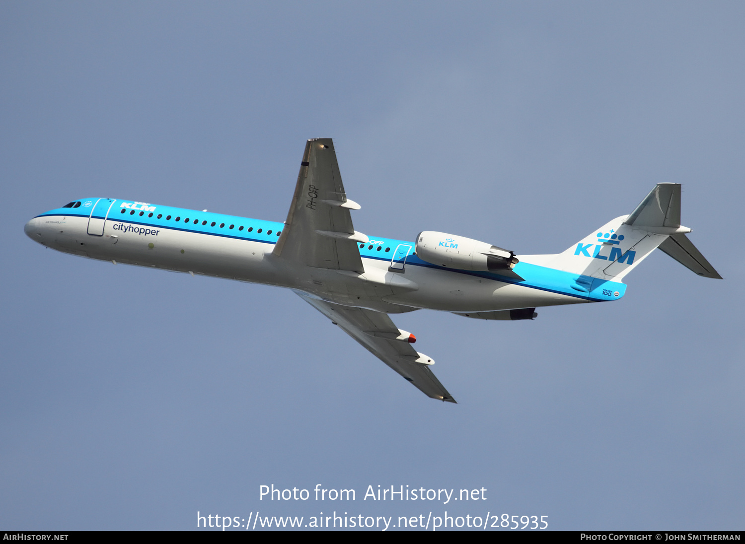 Aircraft Photo of PH-OFP | Fokker 100 (F28-0100) | KLM Cityhopper | AirHistory.net #285935