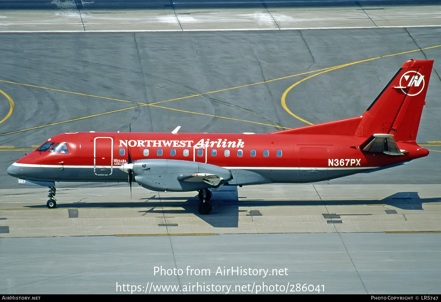 Aircraft Photo of N367PX | Saab 340B | Northwest Airlink | AirHistory.net #286041