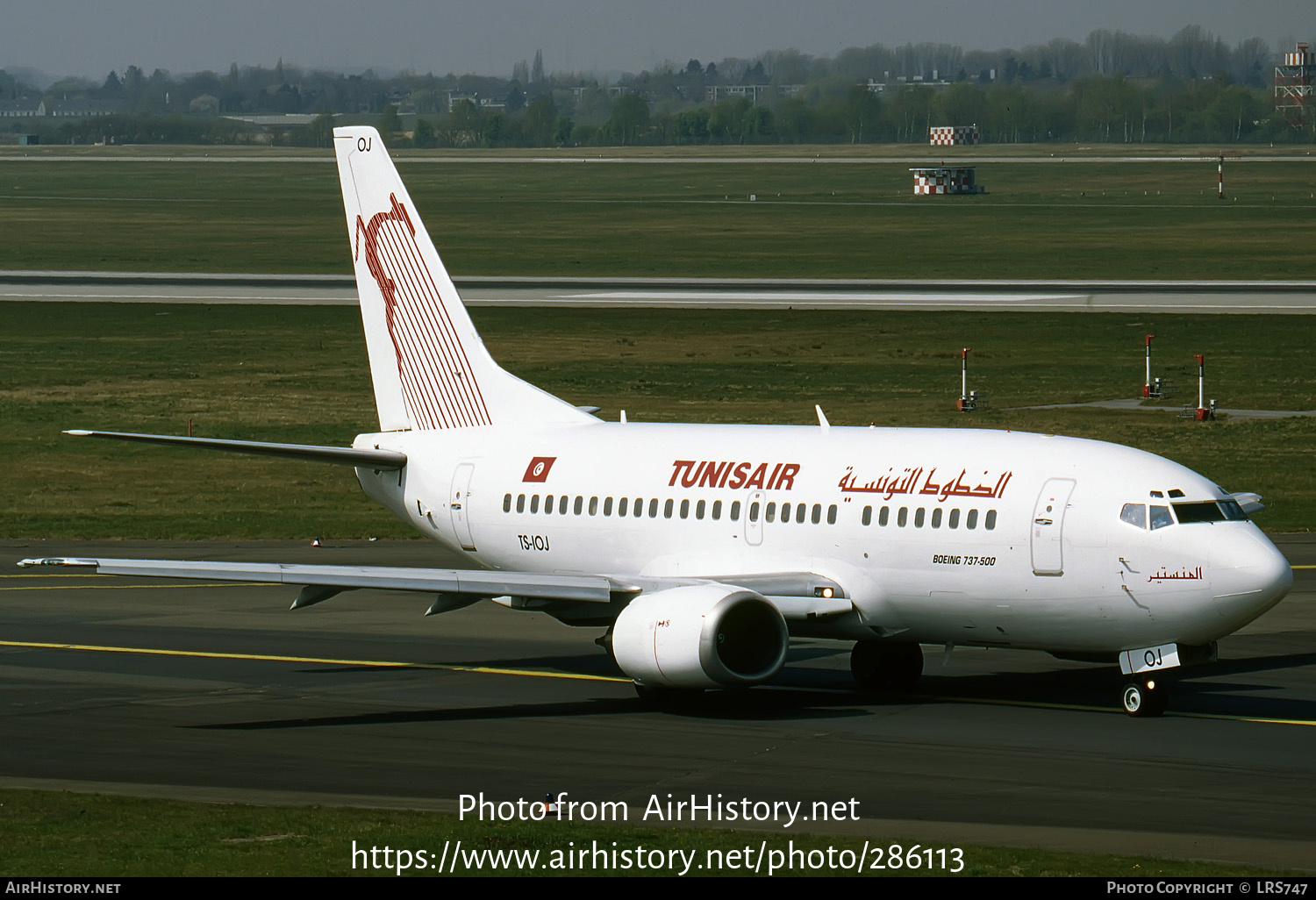 Aircraft Photo of TS-IOJ | Boeing 737-5H3 | Tunisair | AirHistory.net #286113