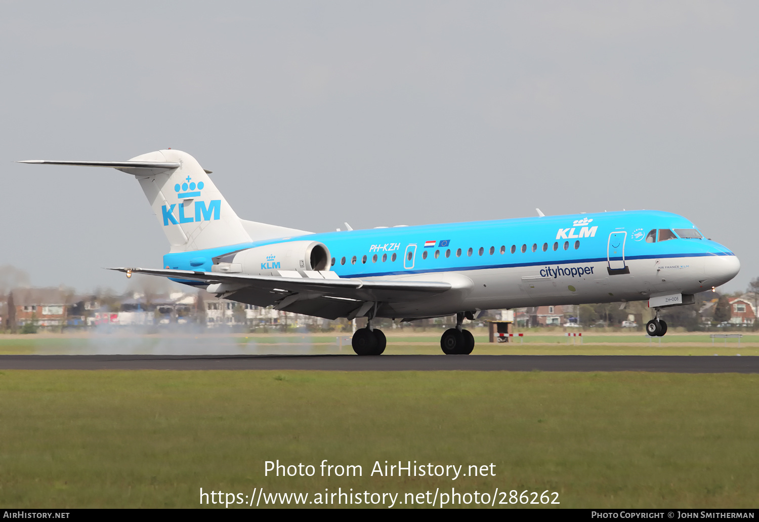 Aircraft Photo of PH-KZH | Fokker 70 (F28-0070) | KLM Cityhopper | AirHistory.net #286262