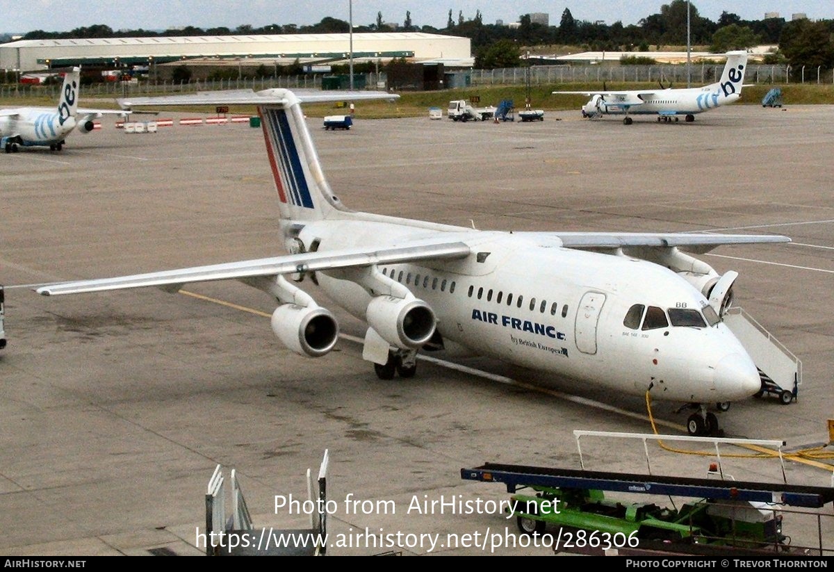 Aircraft Photo of G-JEBB | British Aerospace BAe-146-300 | Air France | AirHistory.net #286306