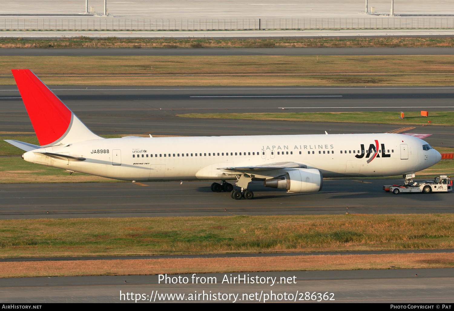 Aircraft Photo of JA8988 | Boeing 767-346 | Japan Airlines - JAL | AirHistory.net #286362