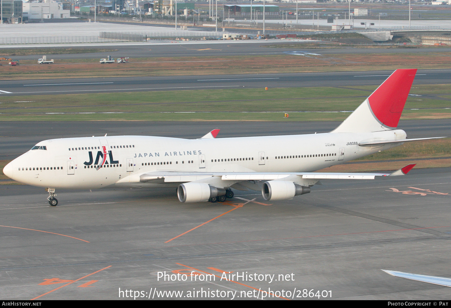 Aircraft Photo of JA8088 | Boeing 747-446 | Japan Airlines - JAL | AirHistory.net #286401