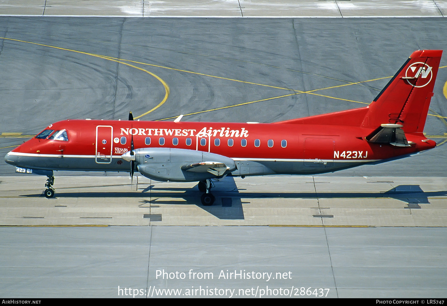 Aircraft Photo of N423XJ | Saab 340B/Plus | Northwest Airlink | AirHistory.net #286437