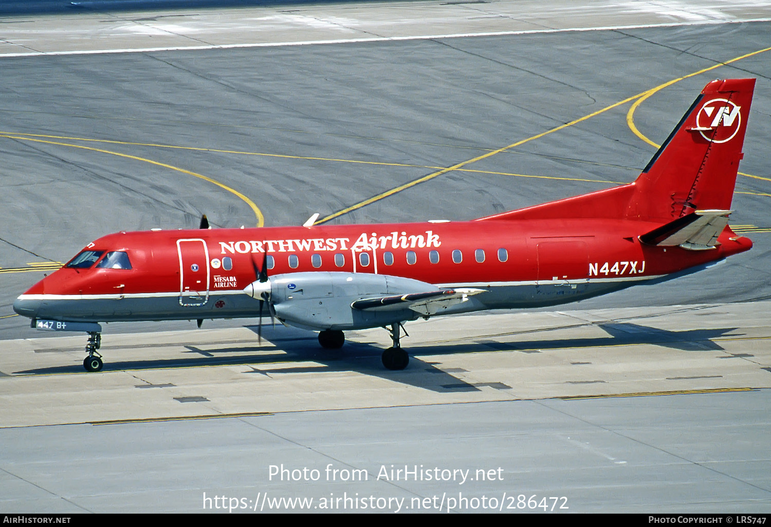 Aircraft Photo of N447XJ | Saab 340B/Plus | Northwest Airlink | AirHistory.net #286472