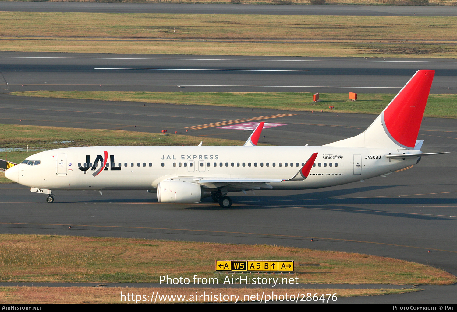 Aircraft Photo of JA308J | Boeing 737-846 | JAL Express - JAL | AirHistory.net #286476