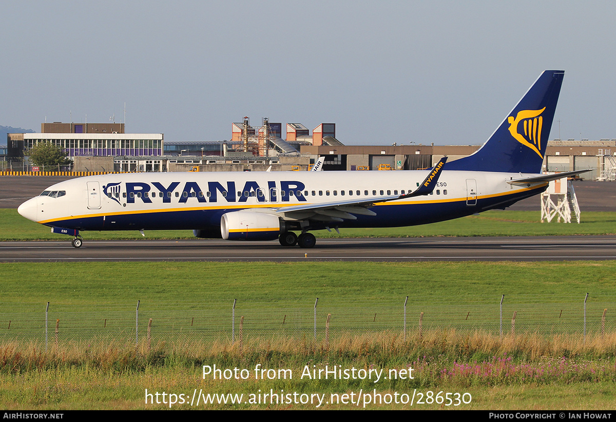 Aircraft Photo of EI-ESO | Boeing 737-8AS | Ryanair | AirHistory.net #286530