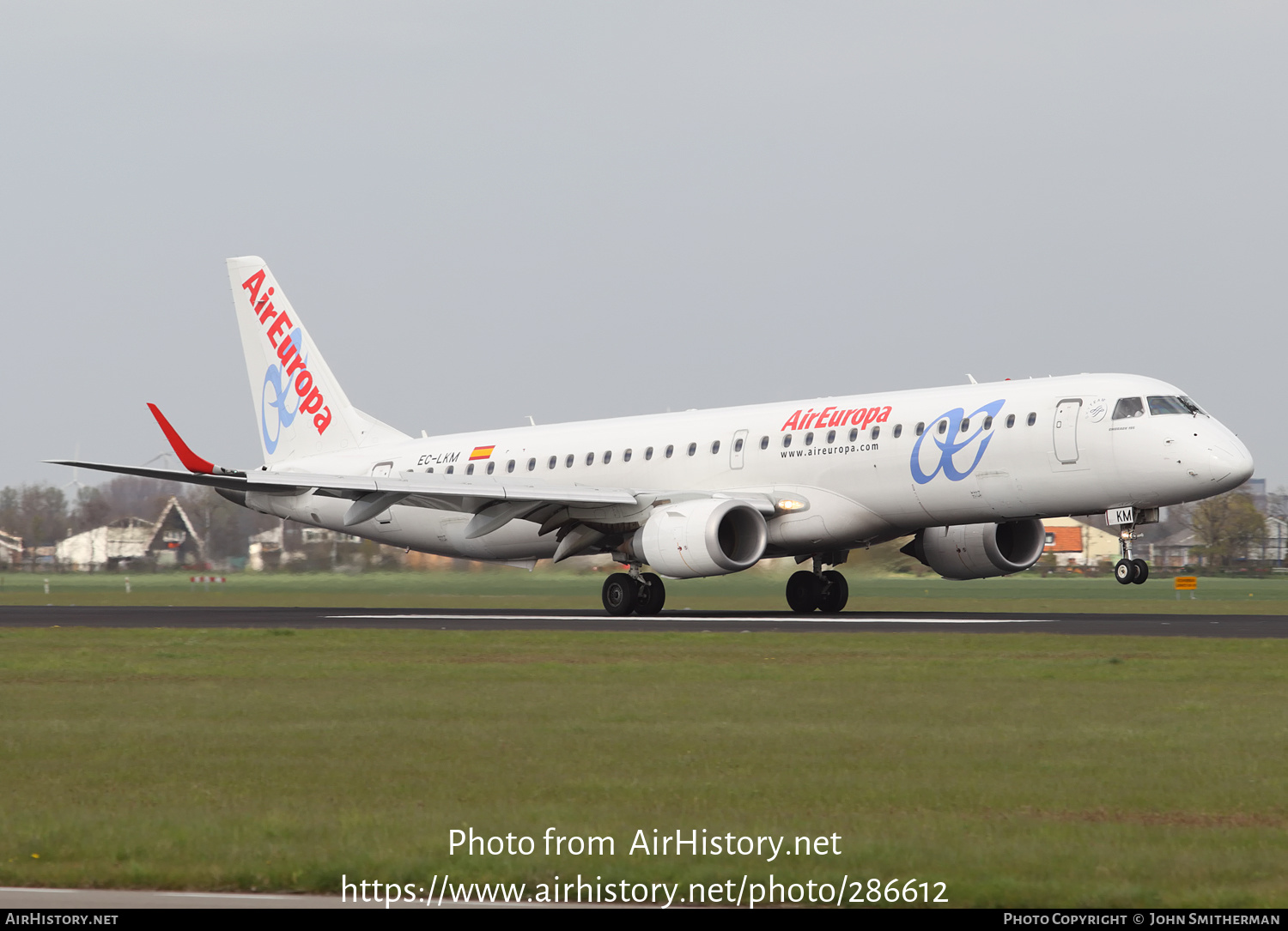 Aircraft Photo of EC-LKM | Embraer 195LR (ERJ-190-200LR) | Air Europa | AirHistory.net #286612