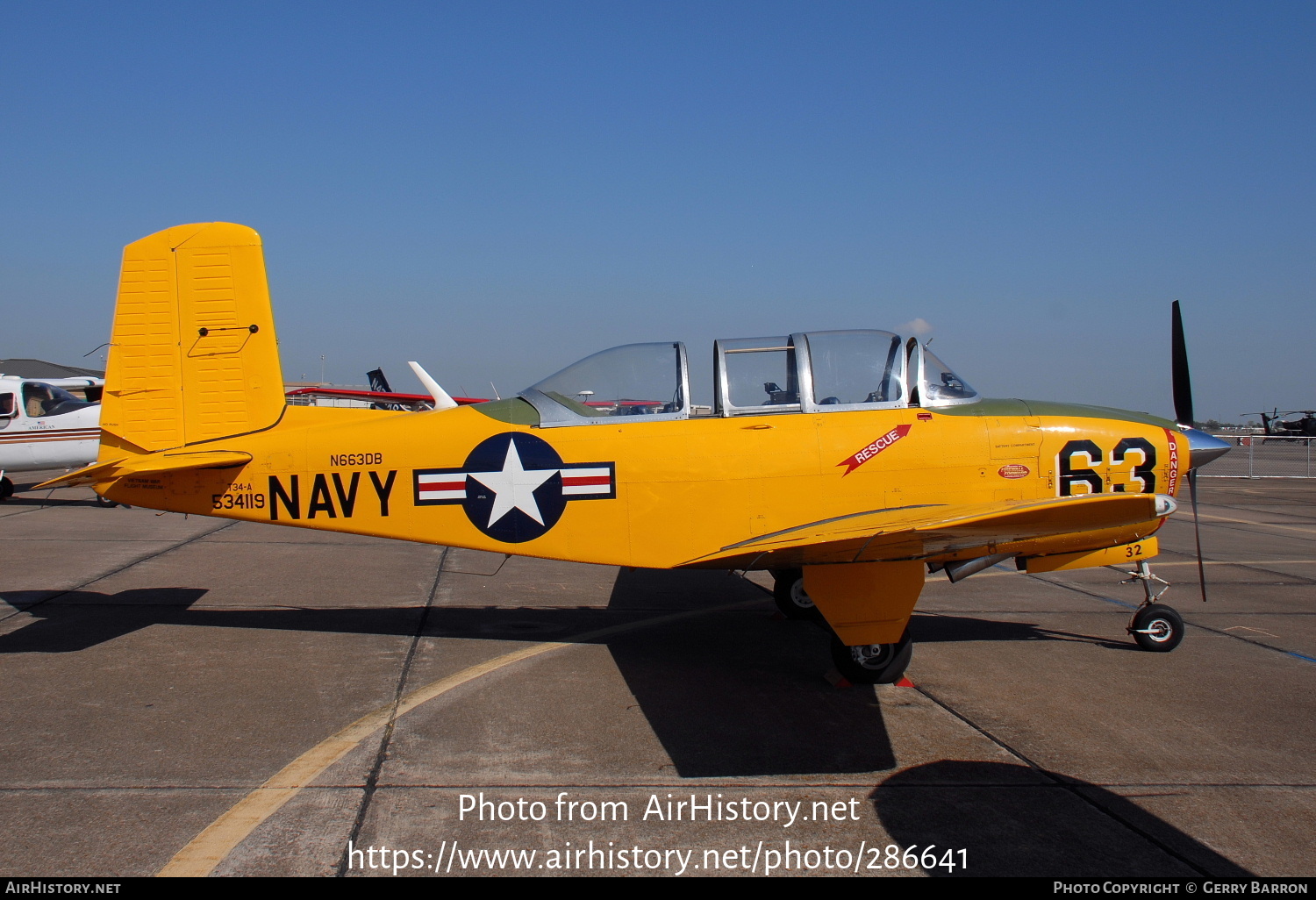 Aircraft Photo of N663DB / 534119 | Beech T-34A Mentor | USA - Navy | AirHistory.net #286641