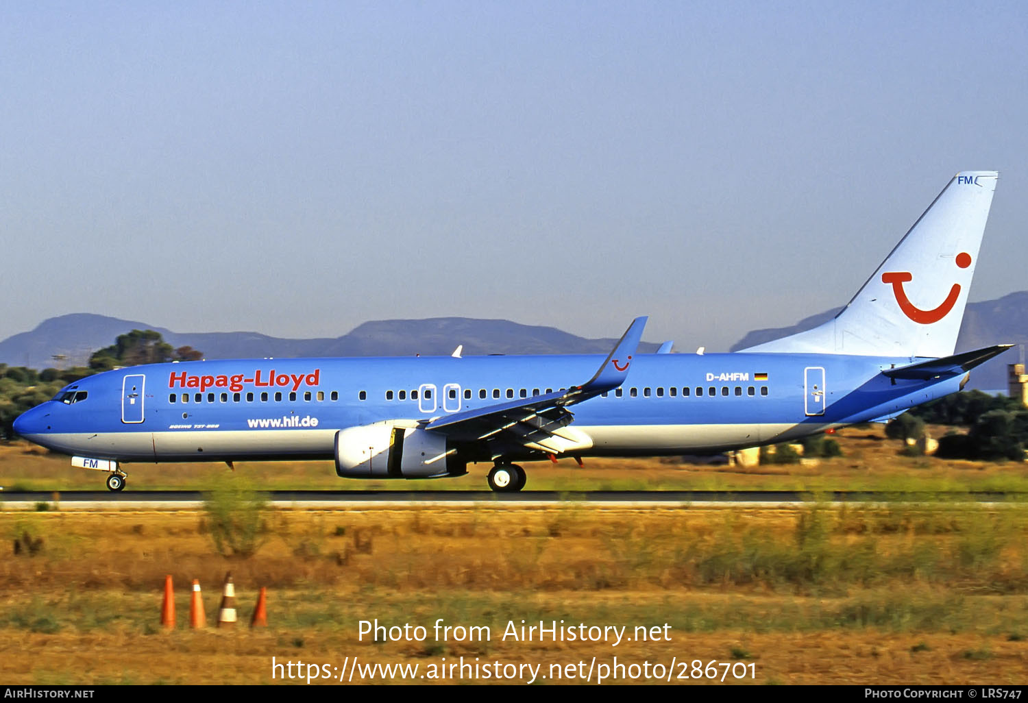 Aircraft Photo of D-AHFM | Boeing 737-8K5 | Hapag-Lloyd | AirHistory.net #286701