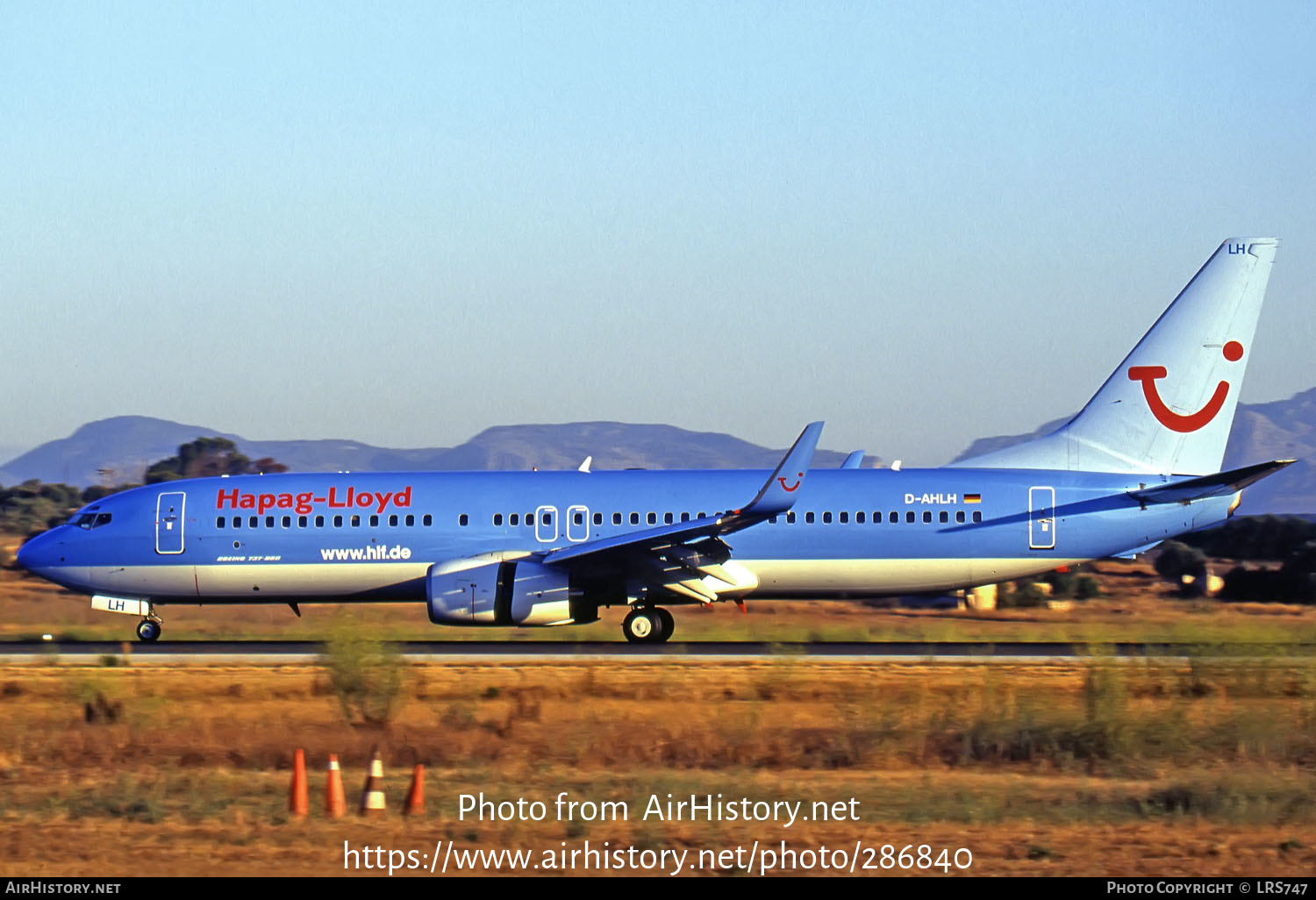 Aircraft Photo of D-AHLH | Boeing 737-8K5 | Hapag-Lloyd | AirHistory.net #286840