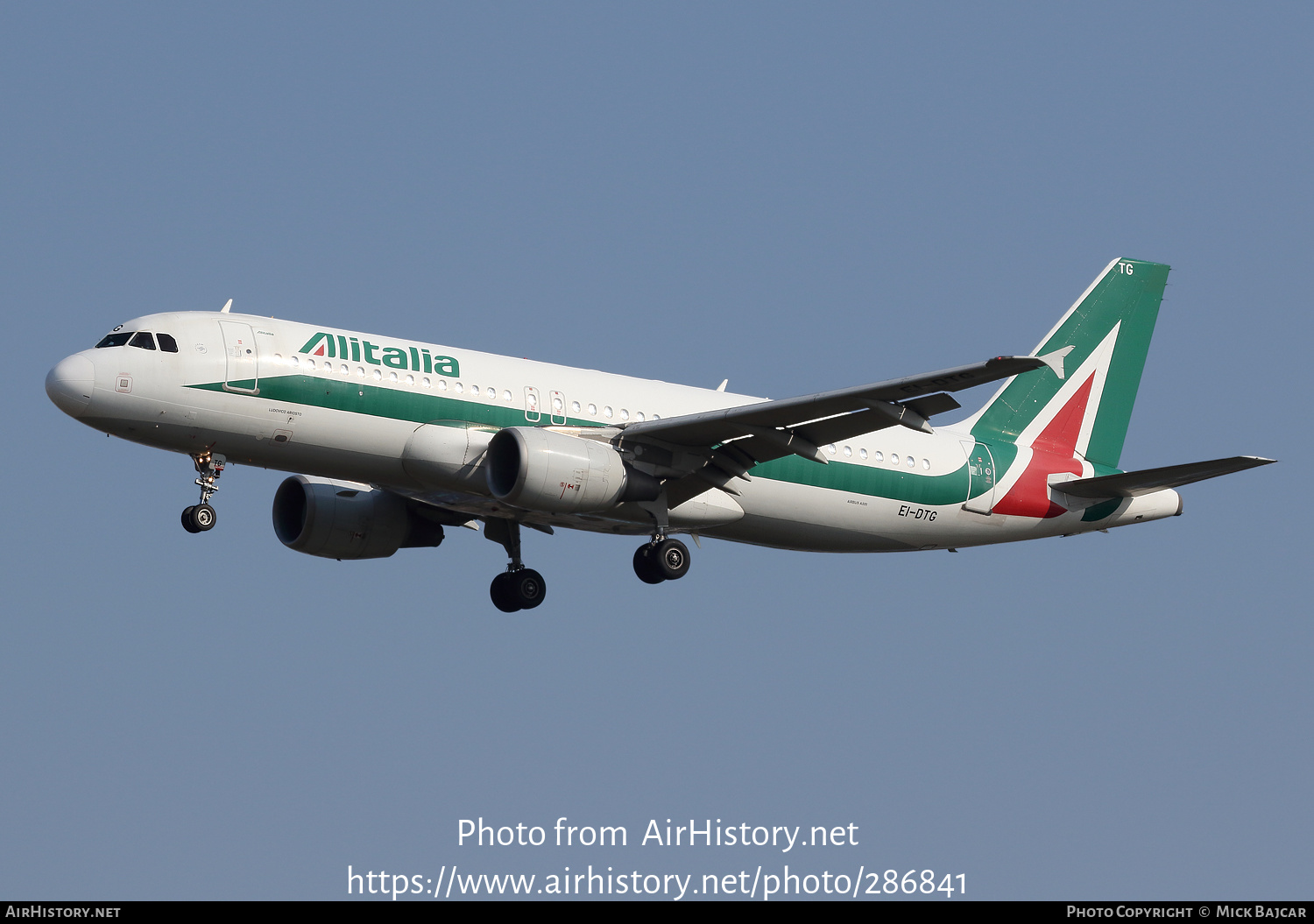 Aircraft Photo of EI-DTG | Airbus A320-216 | Alitalia | AirHistory.net #286841