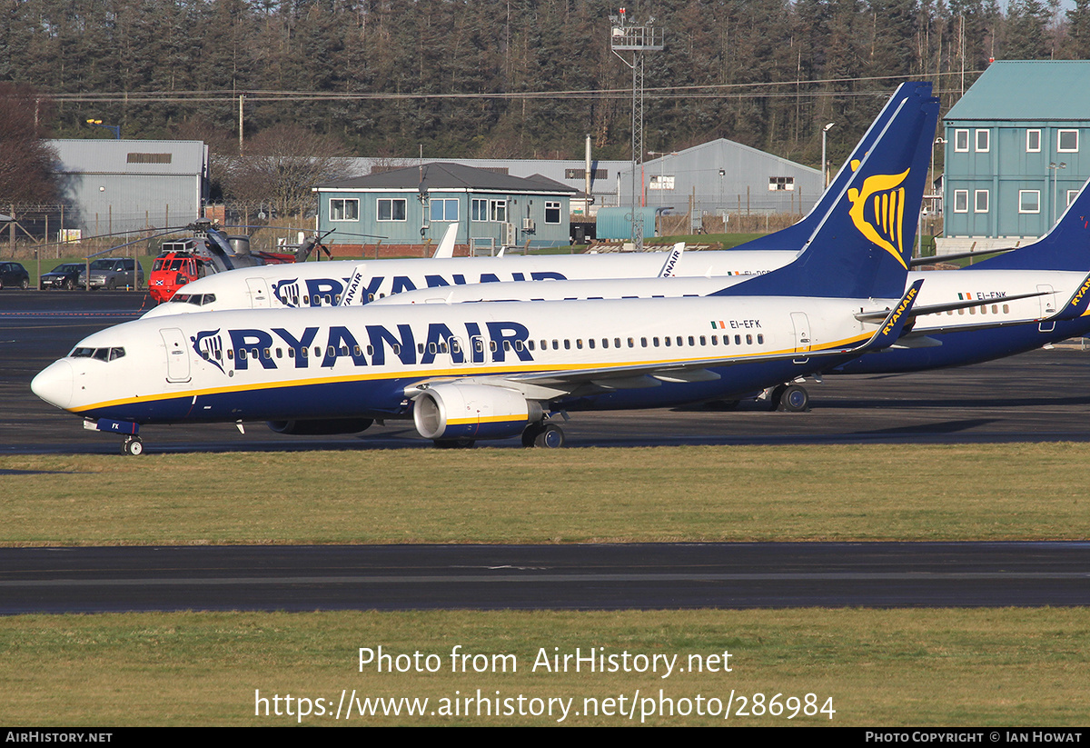 Aircraft Photo of EI-EFK | Boeing 737-8AS | Ryanair | AirHistory.net #286984