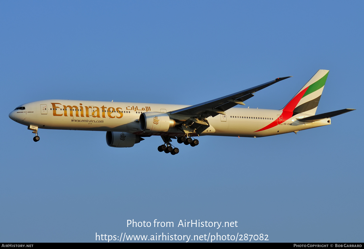 Aircraft Photo of A6-EGB | Boeing 777-31H/ER | Emirates | AirHistory.net #287082