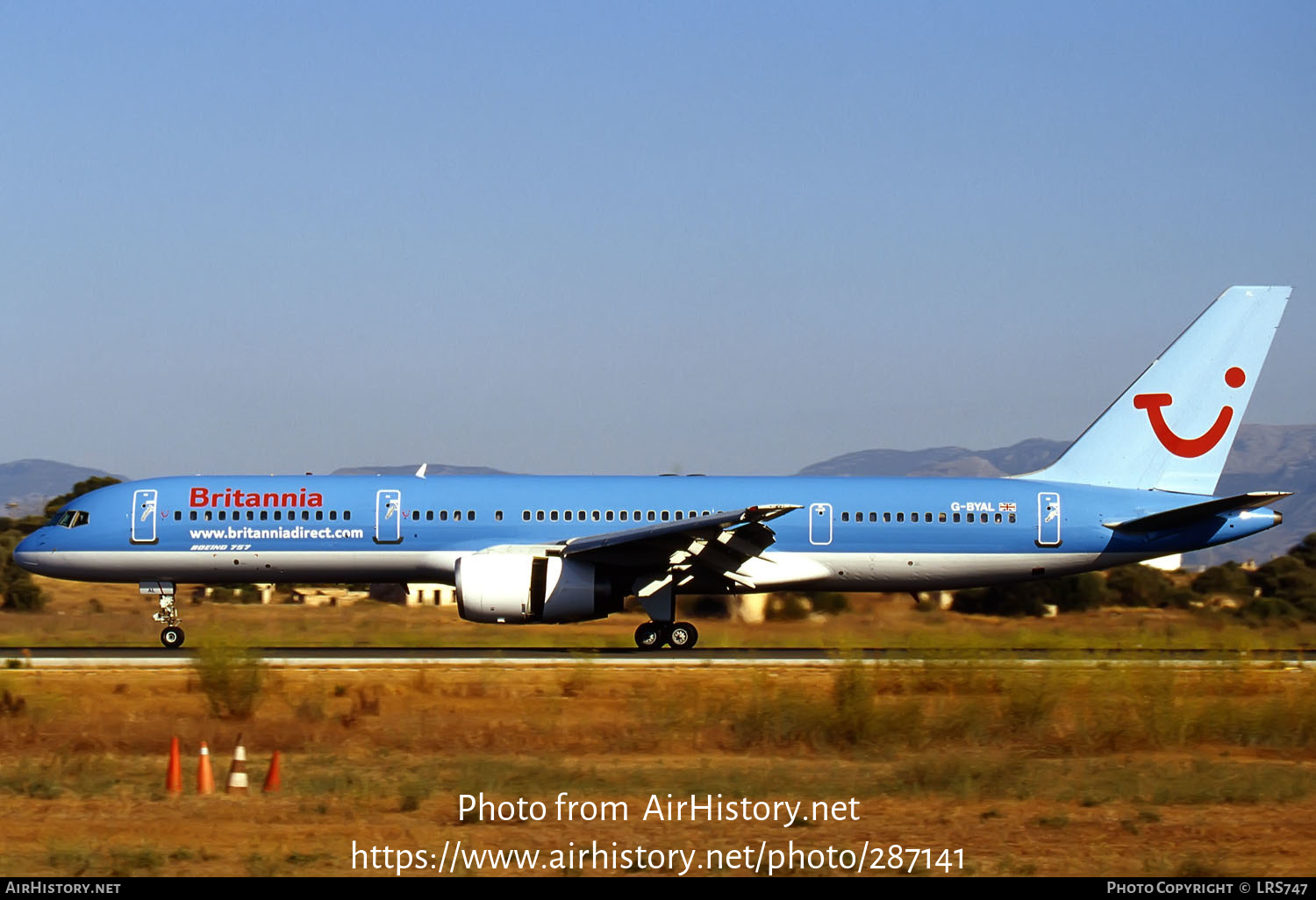 Aircraft Photo of G-BYAL | Boeing 757-204 | Britannia Airways | AirHistory.net #287141