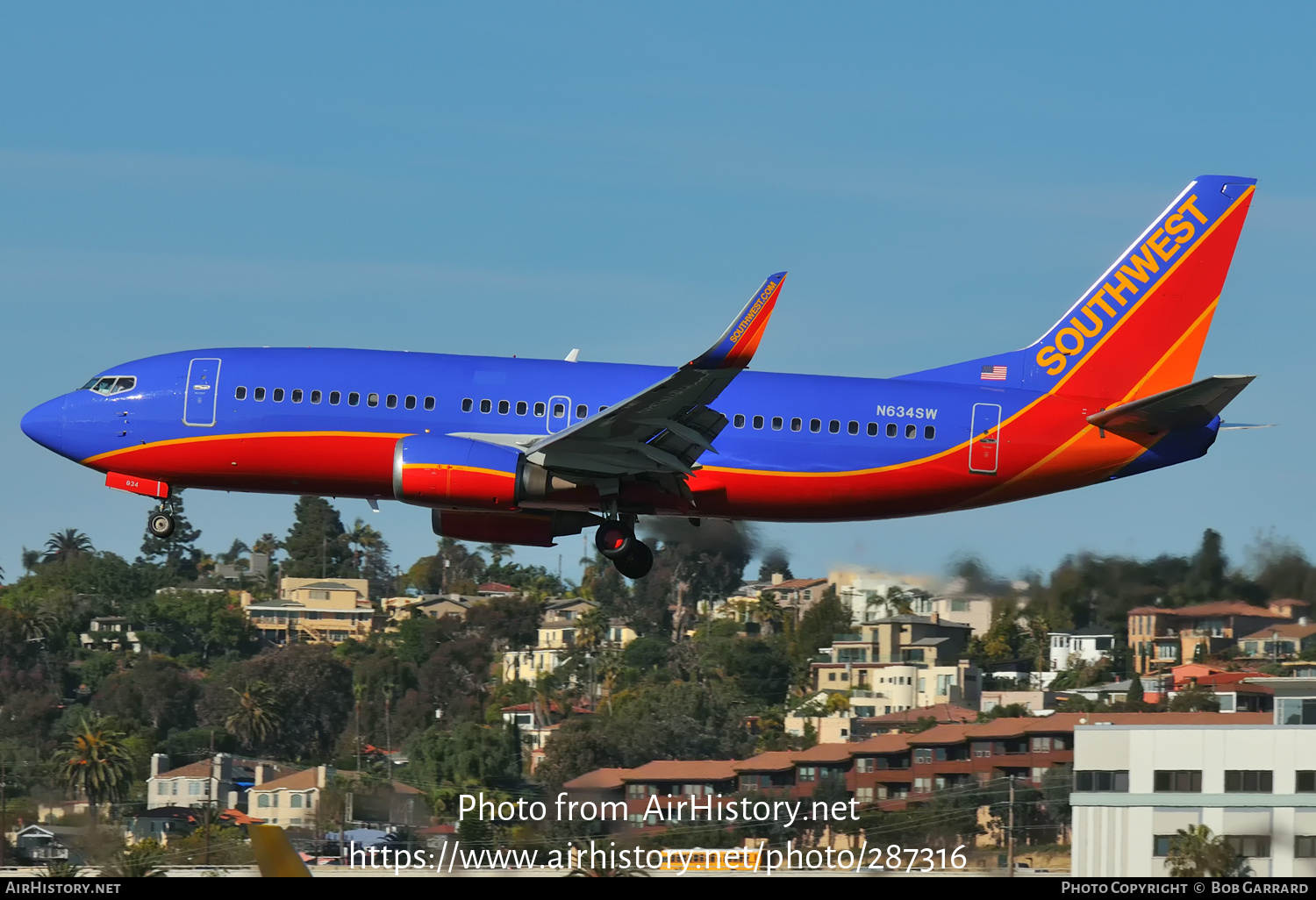 Aircraft Photo of N634SW | Boeing 737-3H4 | Southwest Airlines | AirHistory.net #287316