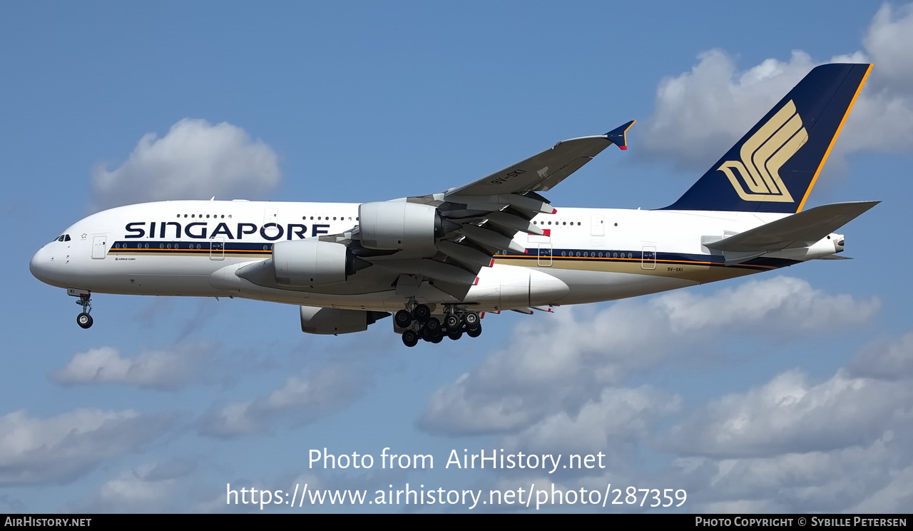 Aircraft Photo of 9V-SKI | Airbus A380-841 | Singapore Airlines | AirHistory.net #287359