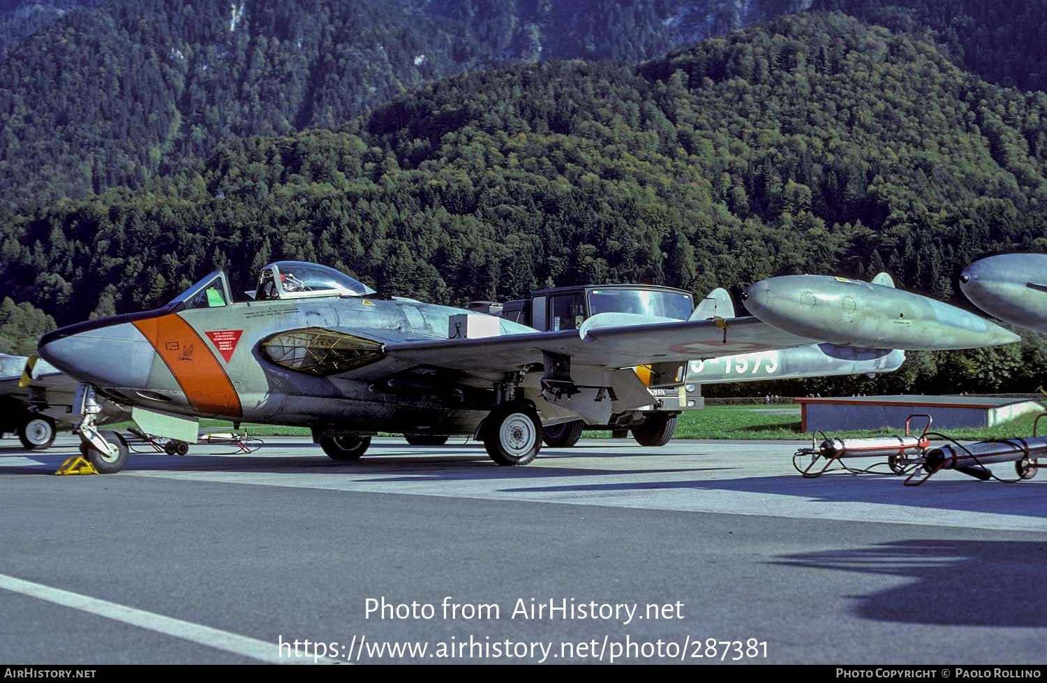 Aircraft Photo of J-1573 | De Havilland D.H. 112 Venom FB50 | Switzerland - Air Force | AirHistory.net #287381