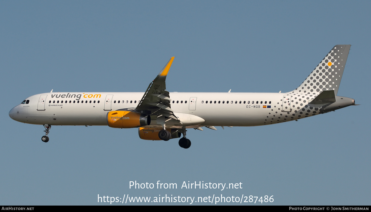 Aircraft Photo of EC-MQB | Airbus A321-231 | Vueling Airlines | AirHistory.net #287486