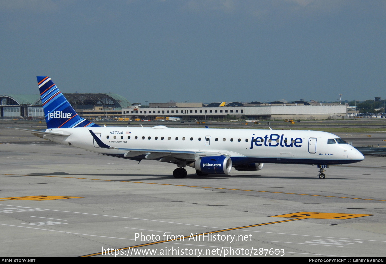Aircraft Photo of N373JB | Embraer 190AR (ERJ-190-100IGW) | JetBlue Airways | AirHistory.net #287603
