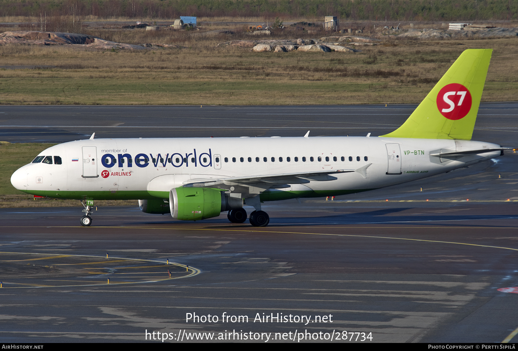 Aircraft Photo of VP-BTN | Airbus A319-114 | S7 Airlines | AirHistory.net #287734