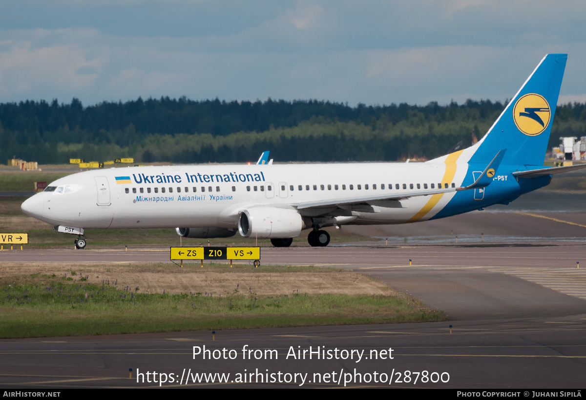 Aircraft Photo of UR-PSY | Boeing 737-8EH | Ukraine International Airlines | AirHistory.net #287800