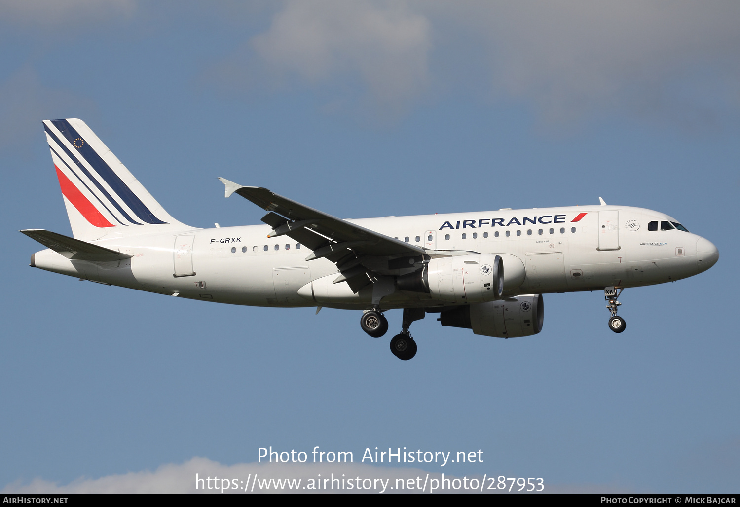 Aircraft Photo of F-GRXK | Airbus A319-111LR | Air France | AirHistory.net #287953