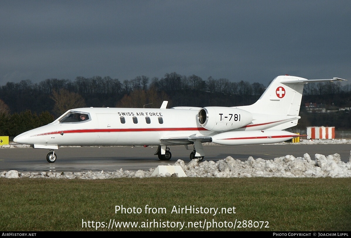 Aircraft Photo of T-781 | Gates Learjet 35A | Switzerland - Air Force | AirHistory.net #288072