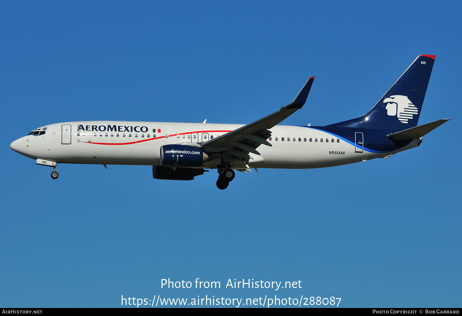 Aircraft Photo of N861AM | Boeing 737-83N | AeroMéxico | AirHistory.net #288087