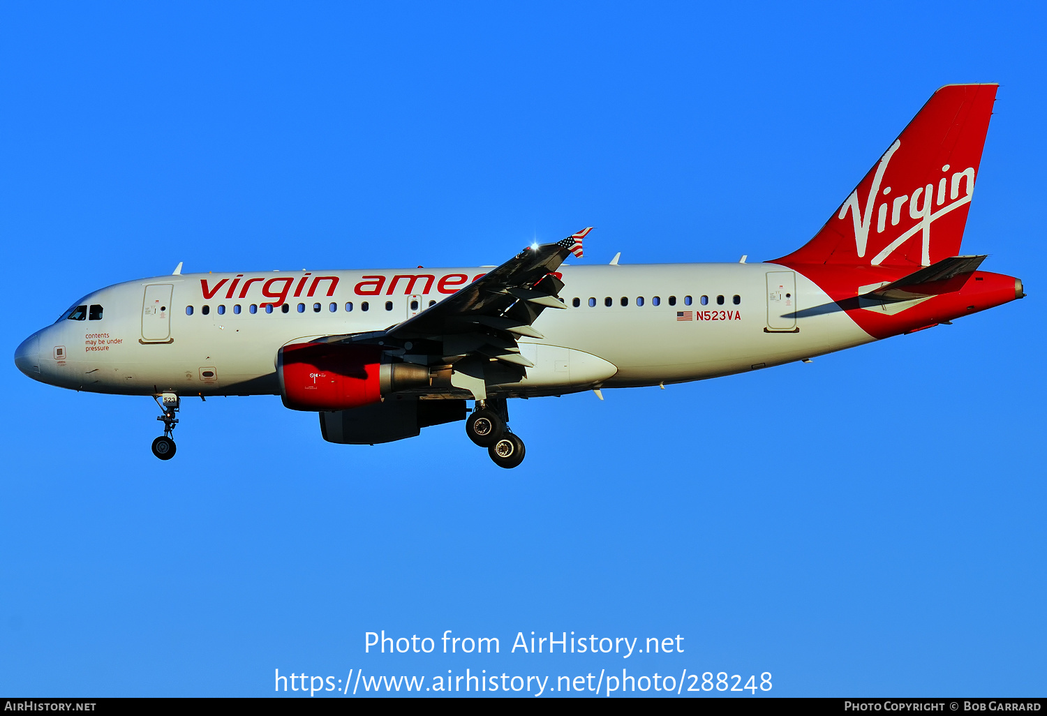 Aircraft Photo of N523VA | Airbus A319-112 | Virgin America | AirHistory.net #288248