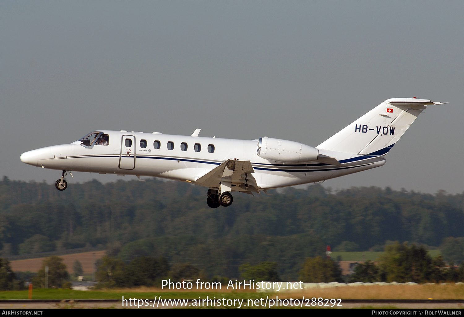 Aircraft Photo of HB-VOW | Cessna 525B CitationJet CJ3 | Mathys Aviation | AirHistory.net #288292