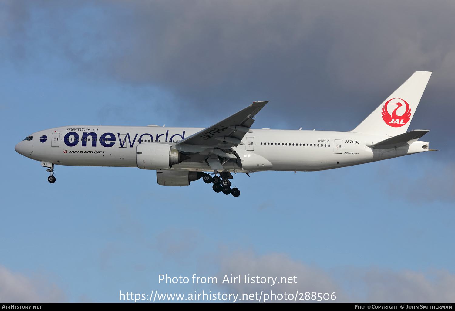 Aircraft Photo of JA706J | Boeing 777-246/ER | Japan Airlines - JAL | AirHistory.net #288506