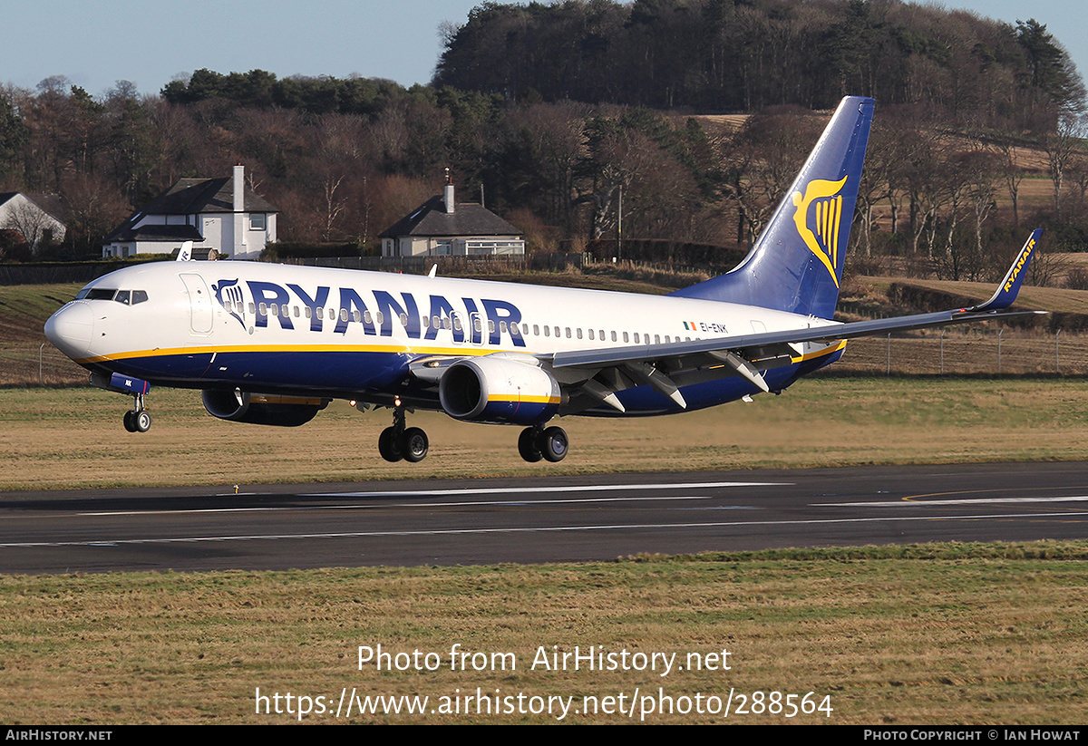 Aircraft Photo of EI-ENK | Boeing 737-8AS | Ryanair | AirHistory.net #288564