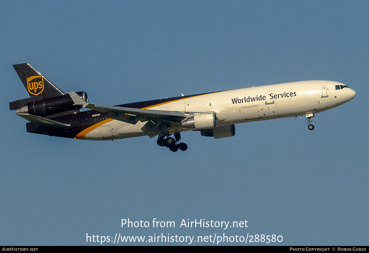 Aircraft Photo of N281UP | McDonnell Douglas MD-11/F | United Parcel Service - UPS | AirHistory.net #288580