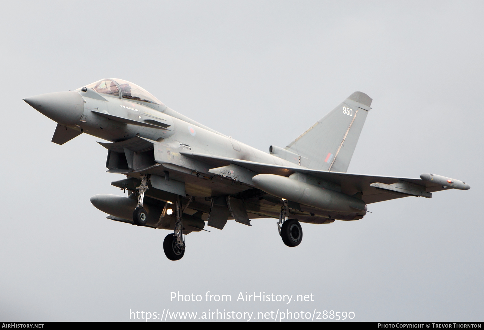 Aircraft Photo of ZJ950 | Eurofighter EF-2000 Typhoon FGR4 | UK - Air Force | AirHistory.net #288590