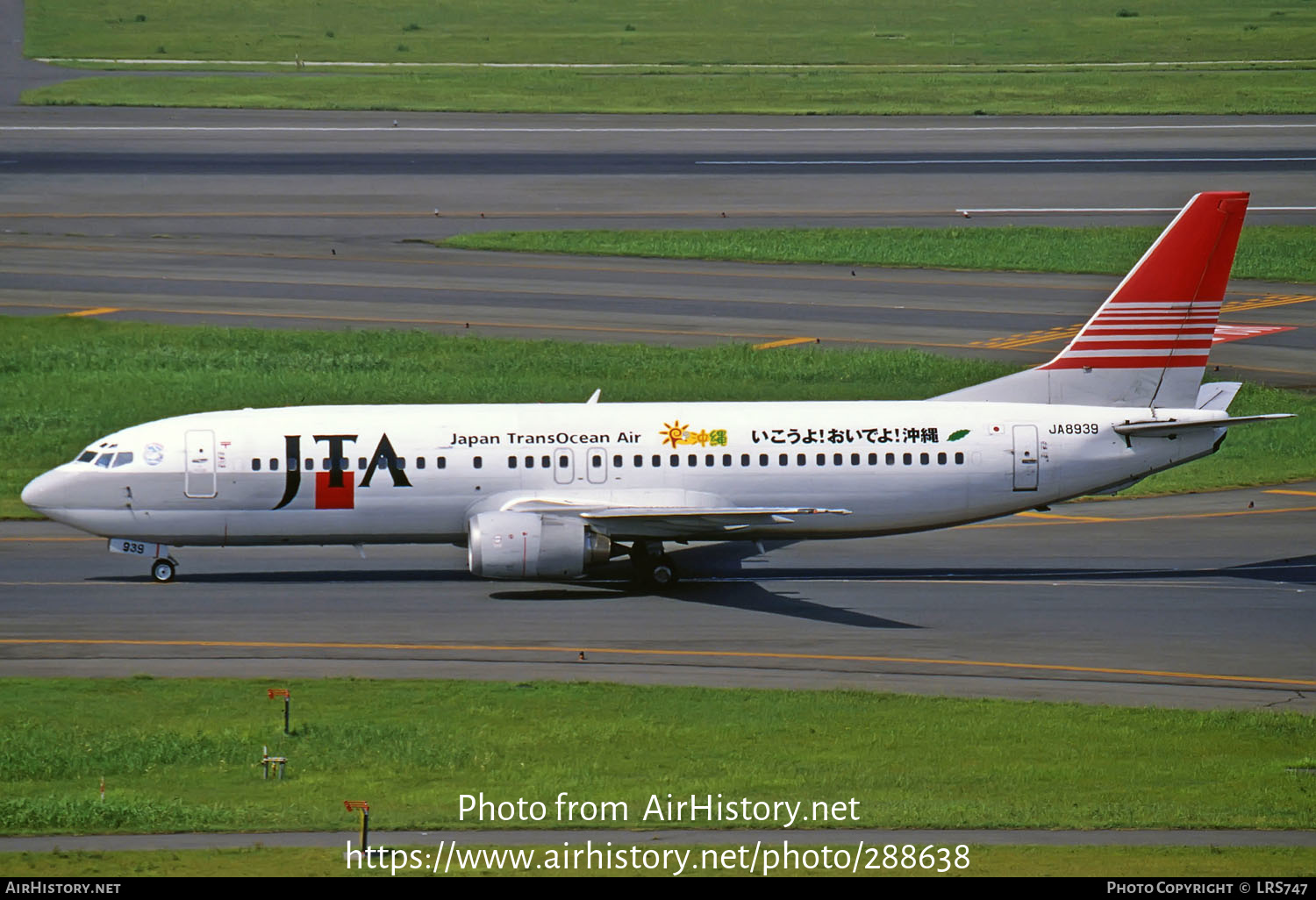 Aircraft Photo of JA8939 | Boeing 737-4Q3 | Japan TransOcean Air - JTA | AirHistory.net #288638