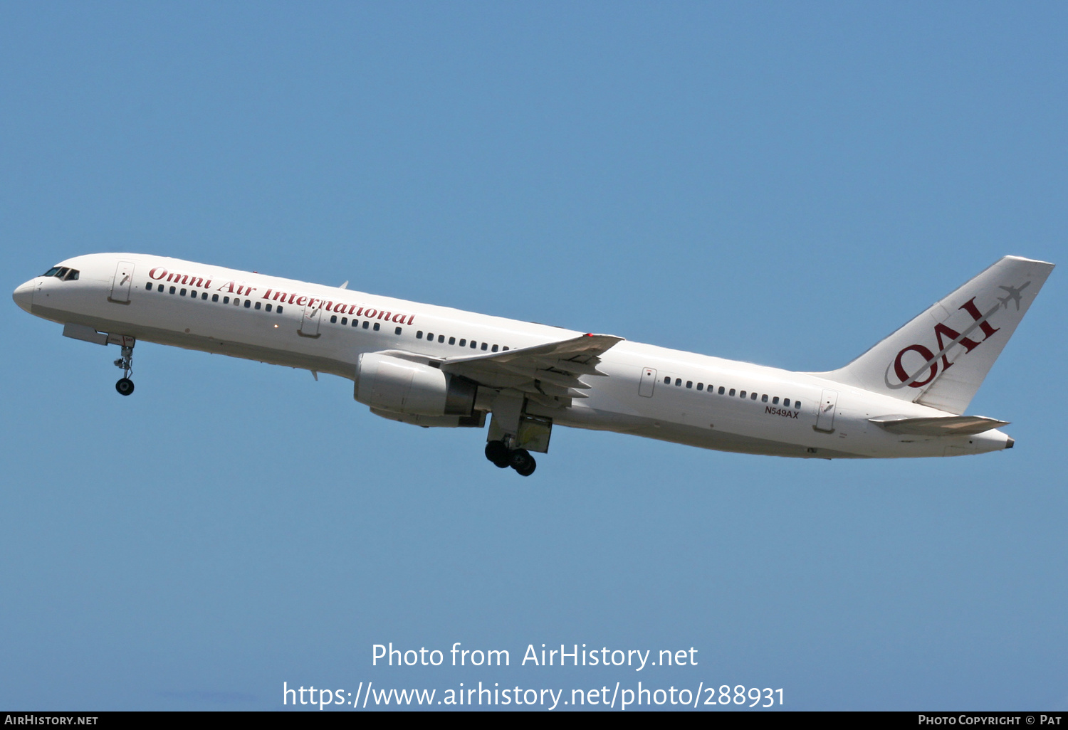 Aircraft Photo of N549AX | Boeing 757-23A | Omni Air International - OAI | AirHistory.net #288931