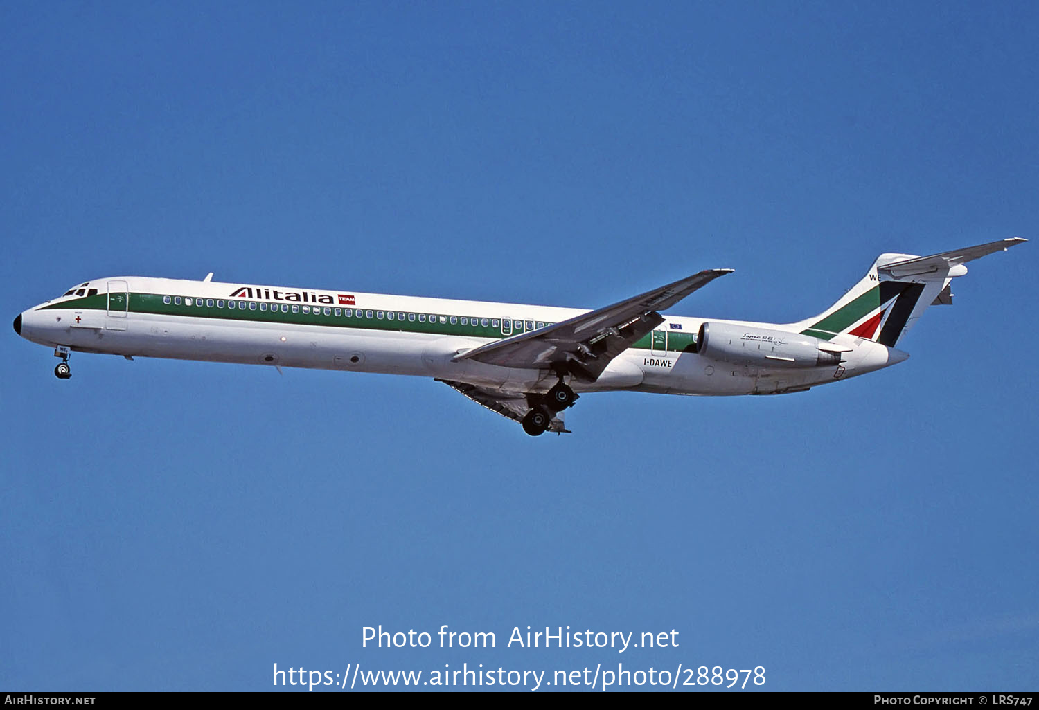 Aircraft Photo of I-DAWE | McDonnell Douglas MD-82 (DC-9-82) | Alitalia | AirHistory.net #288978