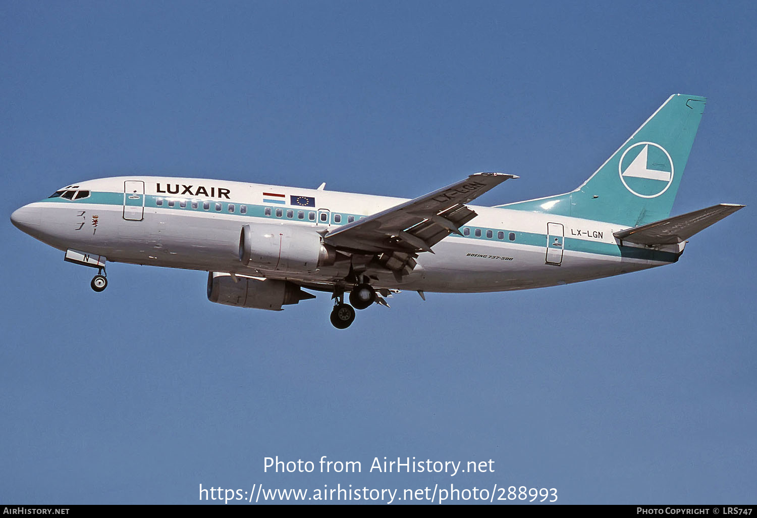 Aircraft Photo of LX-LGN | Boeing 737-59D | Luxair | AirHistory.net #288993