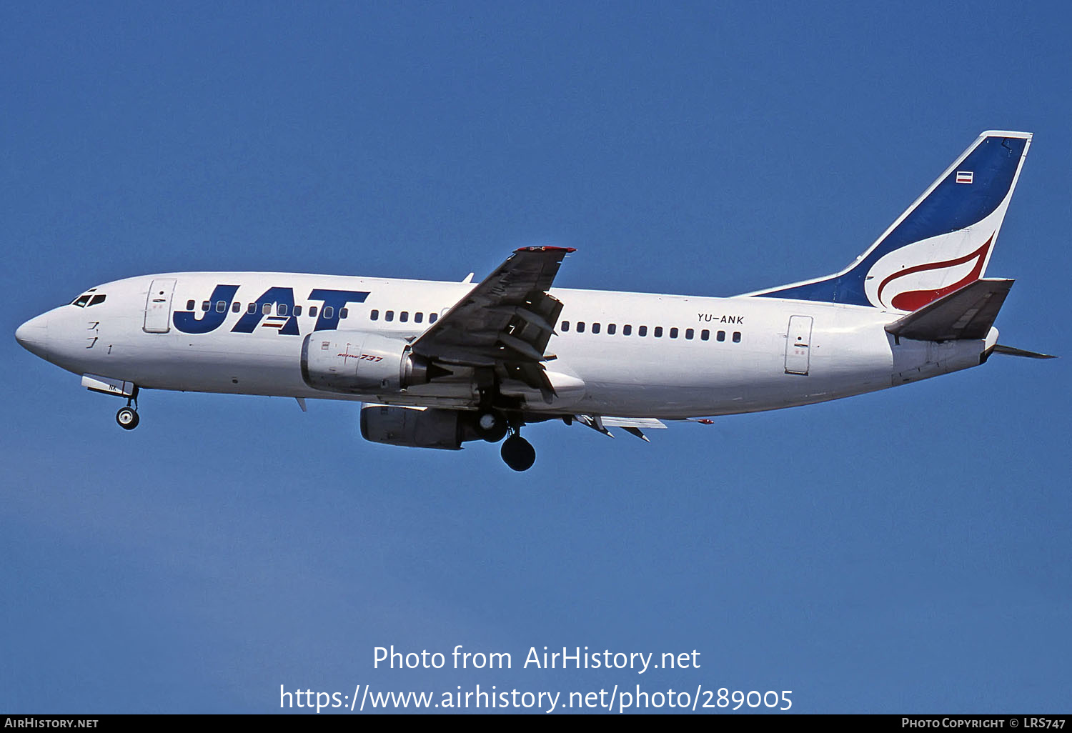 Aircraft Photo of YU-ANK | Boeing 737-3H9 | JAT Yugoslav Airlines - Jugoslovenski Aerotransport | AirHistory.net #289005