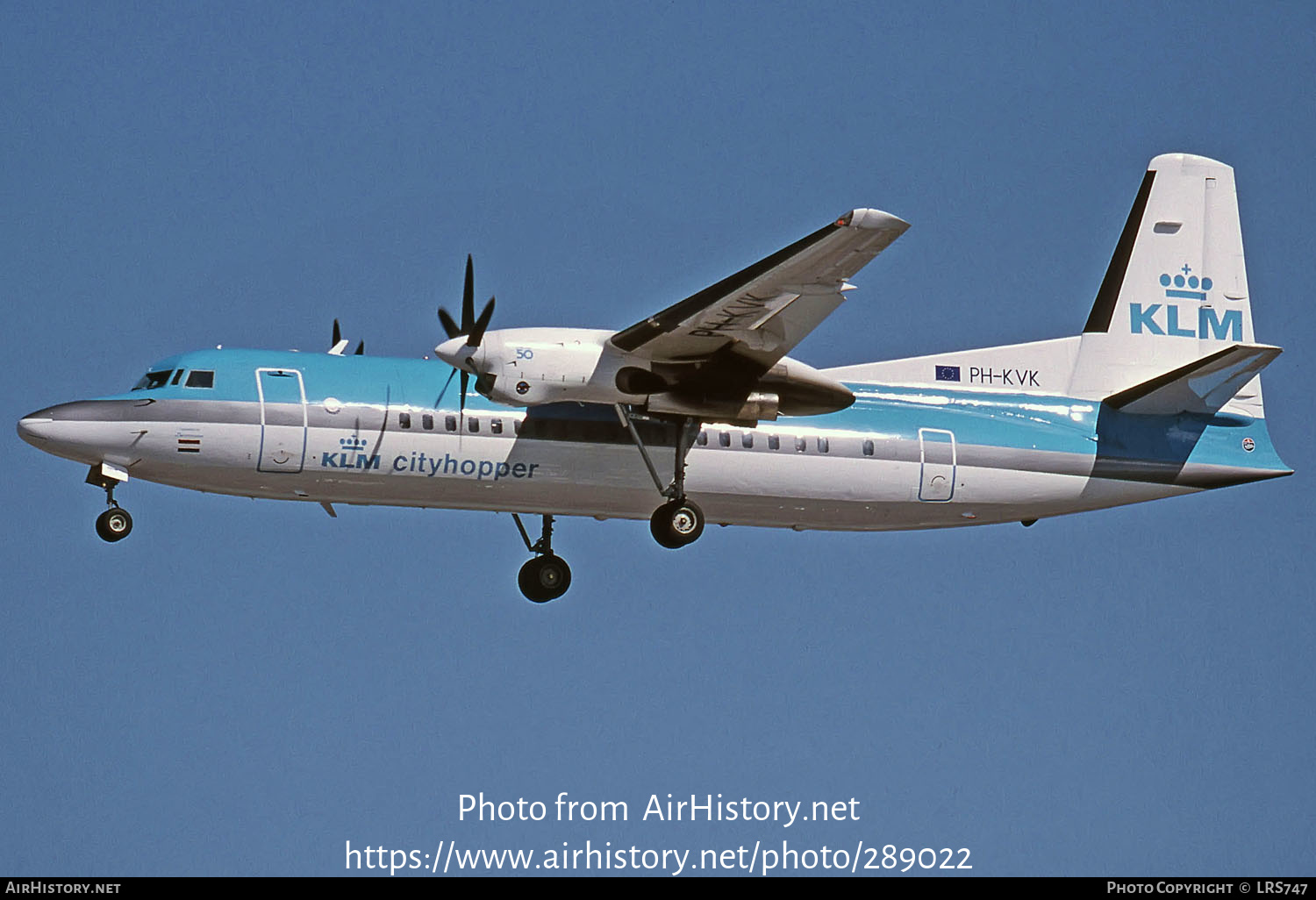 Aircraft Photo of PH-KVK | Fokker 50 | KLM Cityhopper | AirHistory.net #289022