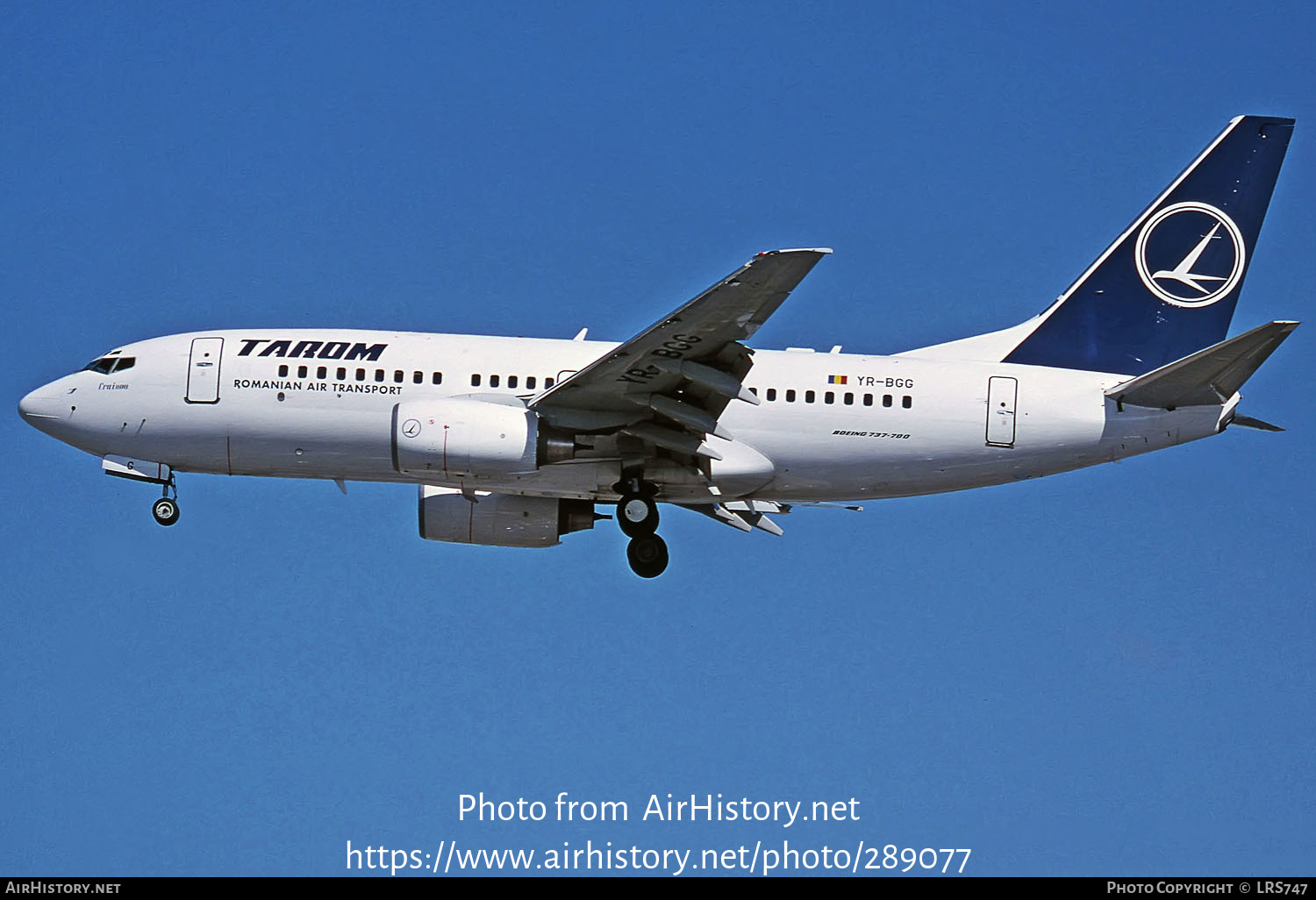 Aircraft Photo of YR-BGG | Boeing 737-78J | TAROM - Transporturile Aeriene Române | AirHistory.net #289077