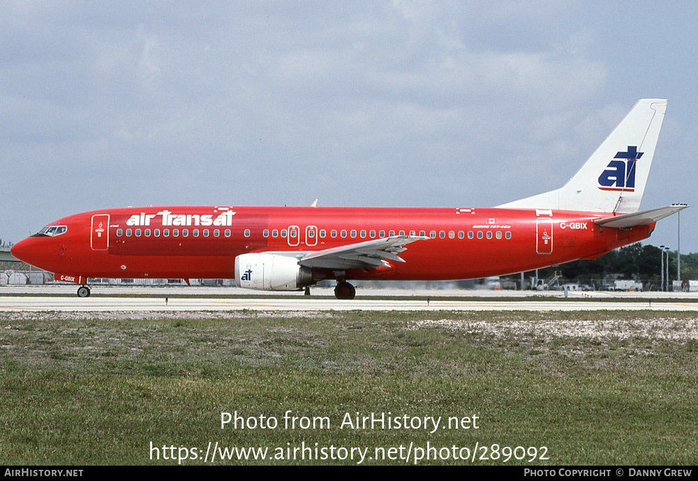 Aircraft Photo of C-GBIX | Boeing 737-46M | Air Transat | AirHistory ...