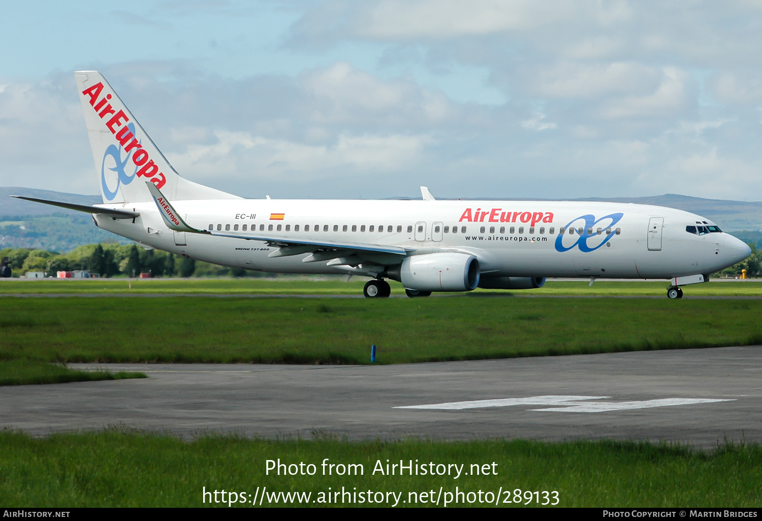 Aircraft Photo of EC-III | Boeing 737-86Q | Air Europa | AirHistory.net #289133