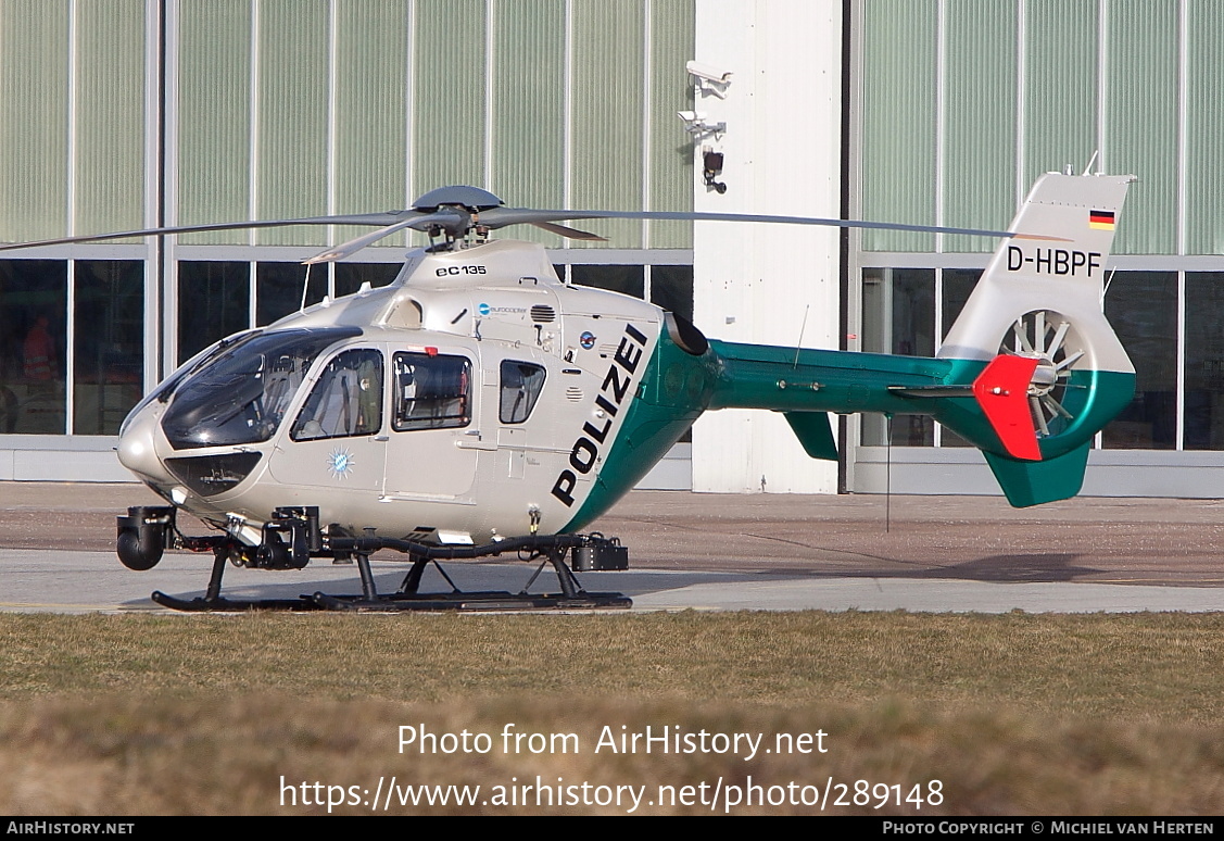 Aircraft Photo of D-HBPF | Eurocopter EC-135P-2+ | Polizei Bayern | AirHistory.net #289148